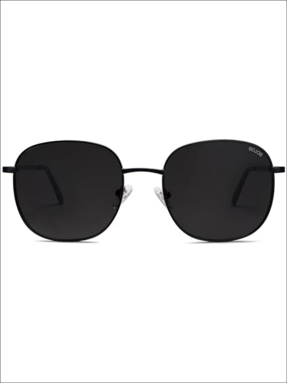 Square Metal Sunglasses UV400 Full Rim Spring Hinge Silicone Nose Pads Adult